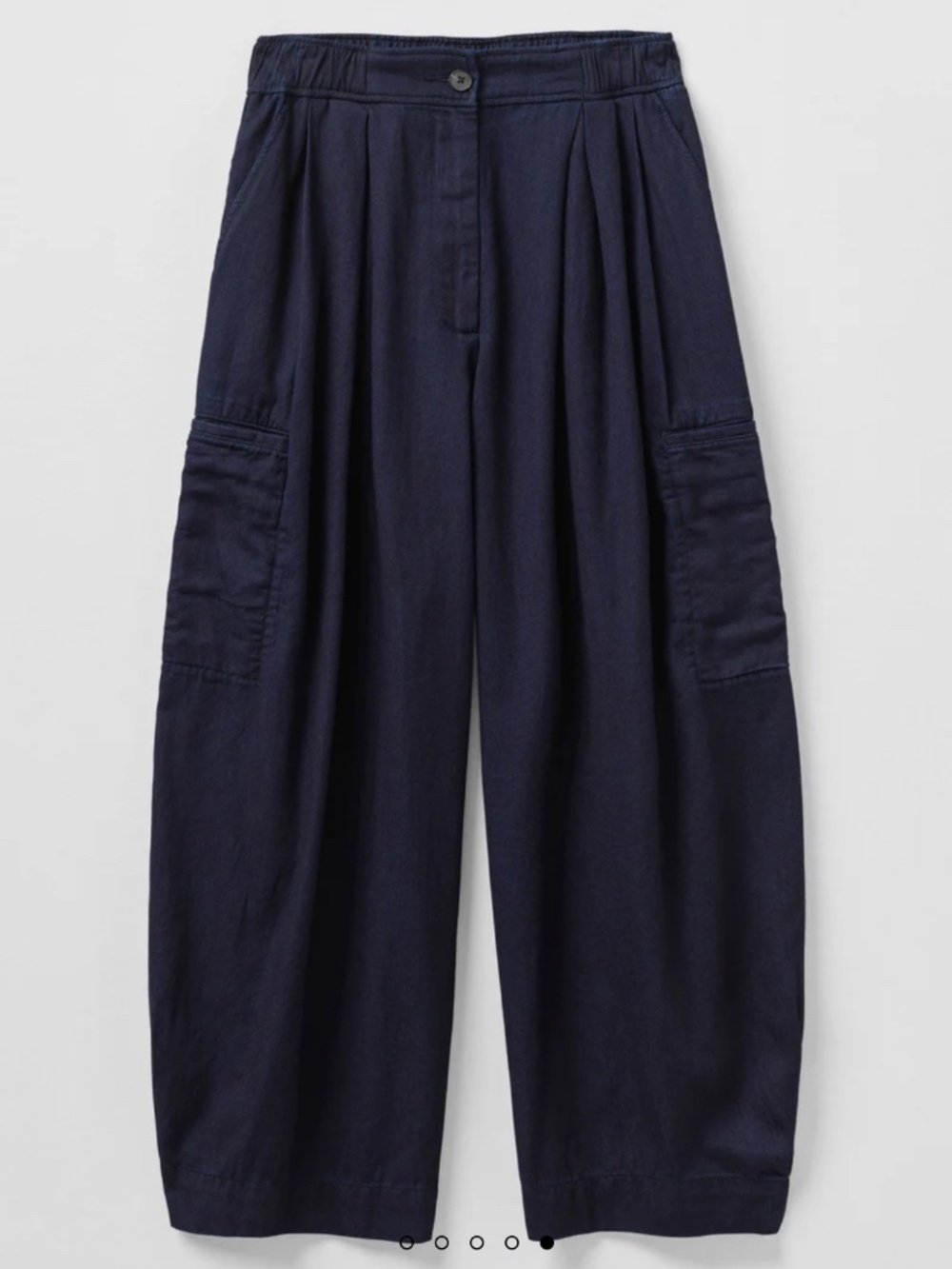 Toast Indigo Cotton Twill Wide Leg Pants in Medium